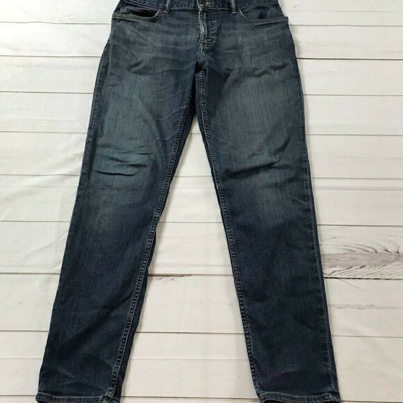 Banana Republic Mens Blue Regular Fit Medium Wash Denim Tapered Jeans Size 32x32 - Picture 2 of 11